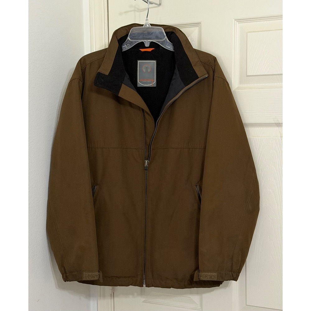 Weatherproof Garment Co Mens sz S Brown‎ Softshell Fleece Lined Jacket Workwear